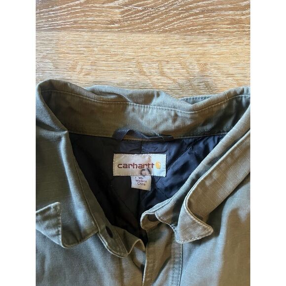 Carhartt Jacket Men XL Olive Chatfield Quilted Lining Chore Workwear 101466-316 - Picture 3 of 3